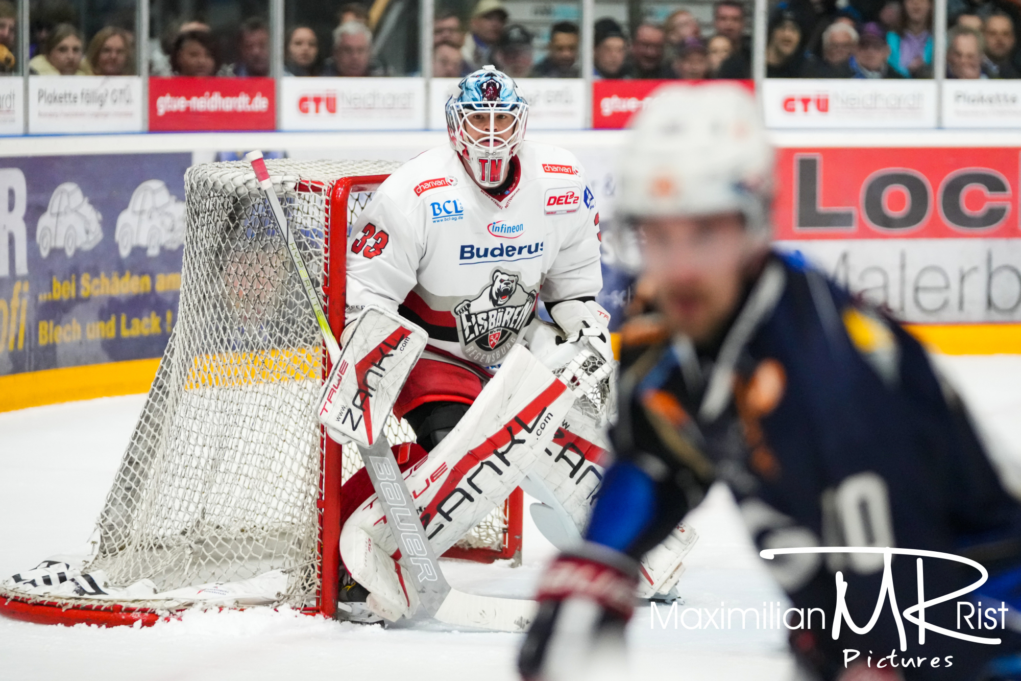 GER, Ravensburg Towerstars vs. Eisbaeren Regensburg, Eishockey, DEL2, Playoff Viertelfinale Spiel 2, Spielzeit 2024/2024,  15.03.24