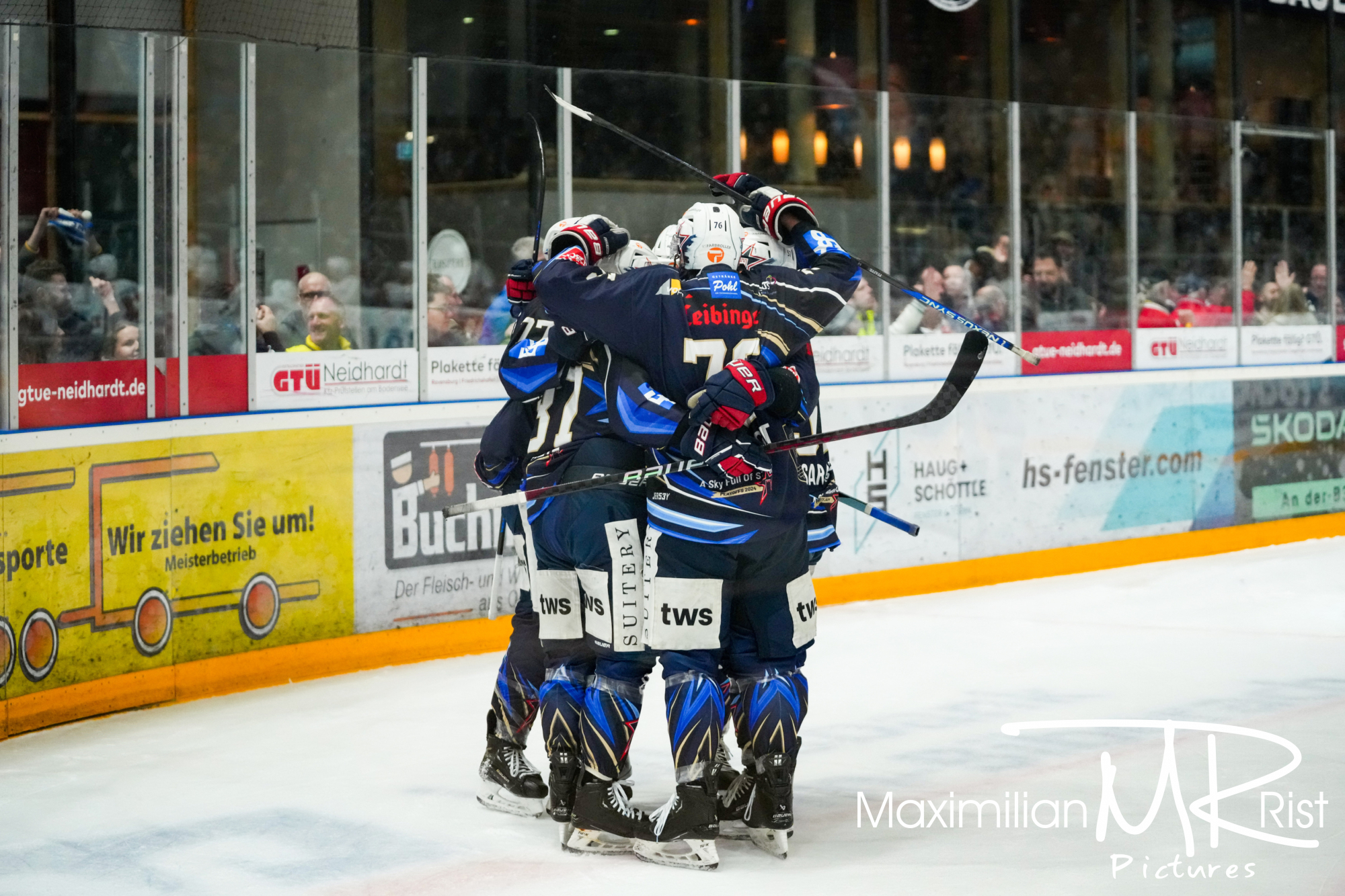 GER, Ravensburg Towerstars vs. Eisbaeren Regensburg, Eishockey, DEL2, Playoff Viertelfinale Spiel 2, Spielzeit 2024/2024,  15.03.24