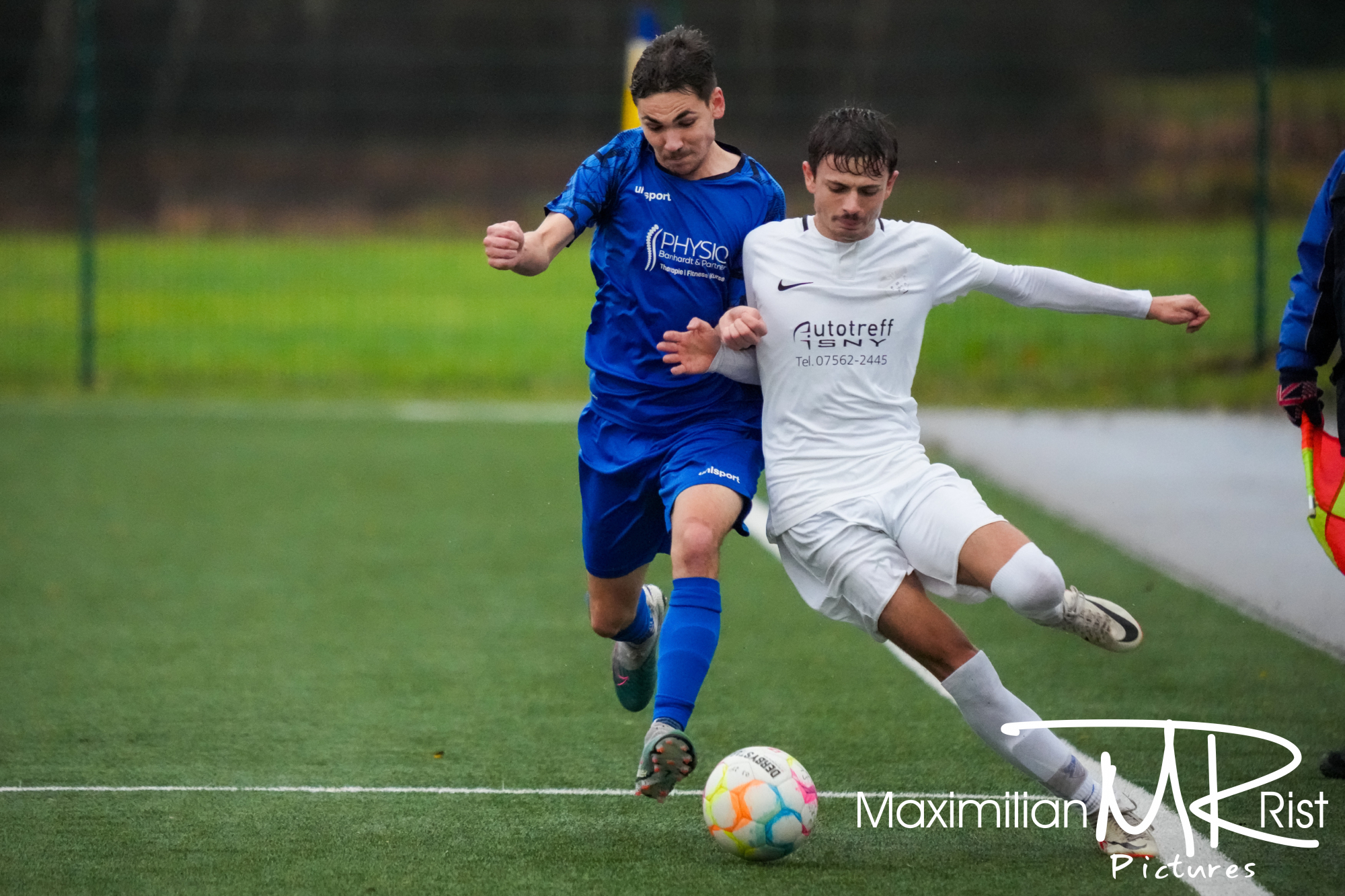 GER, SV Maierhoefen vs. FC Leutkirch, Fussball, Bezirksliga Bodensee, 17. Spieltag, Spielzeit 2023/2024, 19.11.23