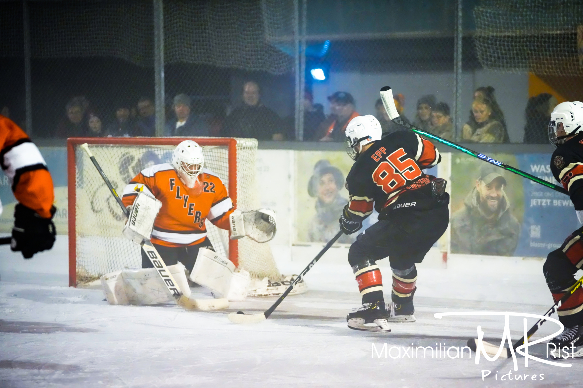 GER, Chiefs Lindenberg vs. Black Flyers Ravensburg, Eishockey, Westallgaeu Eishockey Liga, Finale, Division 1, Spielzeit 2024/2024,  17.02.24