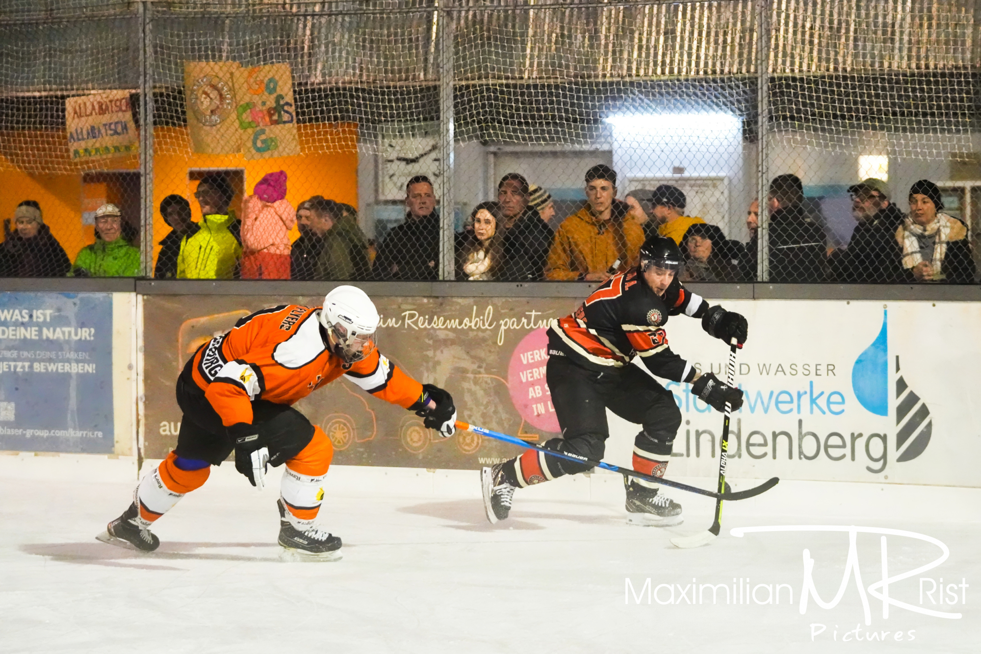 GER, Chiefs Lindenberg vs. Black Flyers Ravensburg, Eishockey, Westallgaeu Eishockey Liga, Finale, Division 1, Spielzeit 2024/2024,  17.02.24