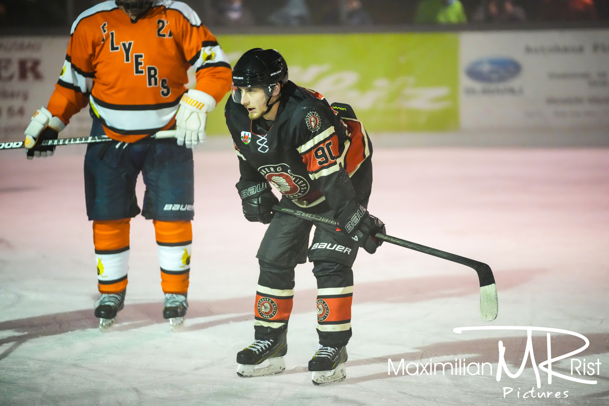 GER, Chiefs Lindenberg vs. Black Flyers Ravensburg, Eishockey, Westallgaeu Eishockey Liga, Finale, Division 1, Spielzeit 2024/2024,  17.02.24