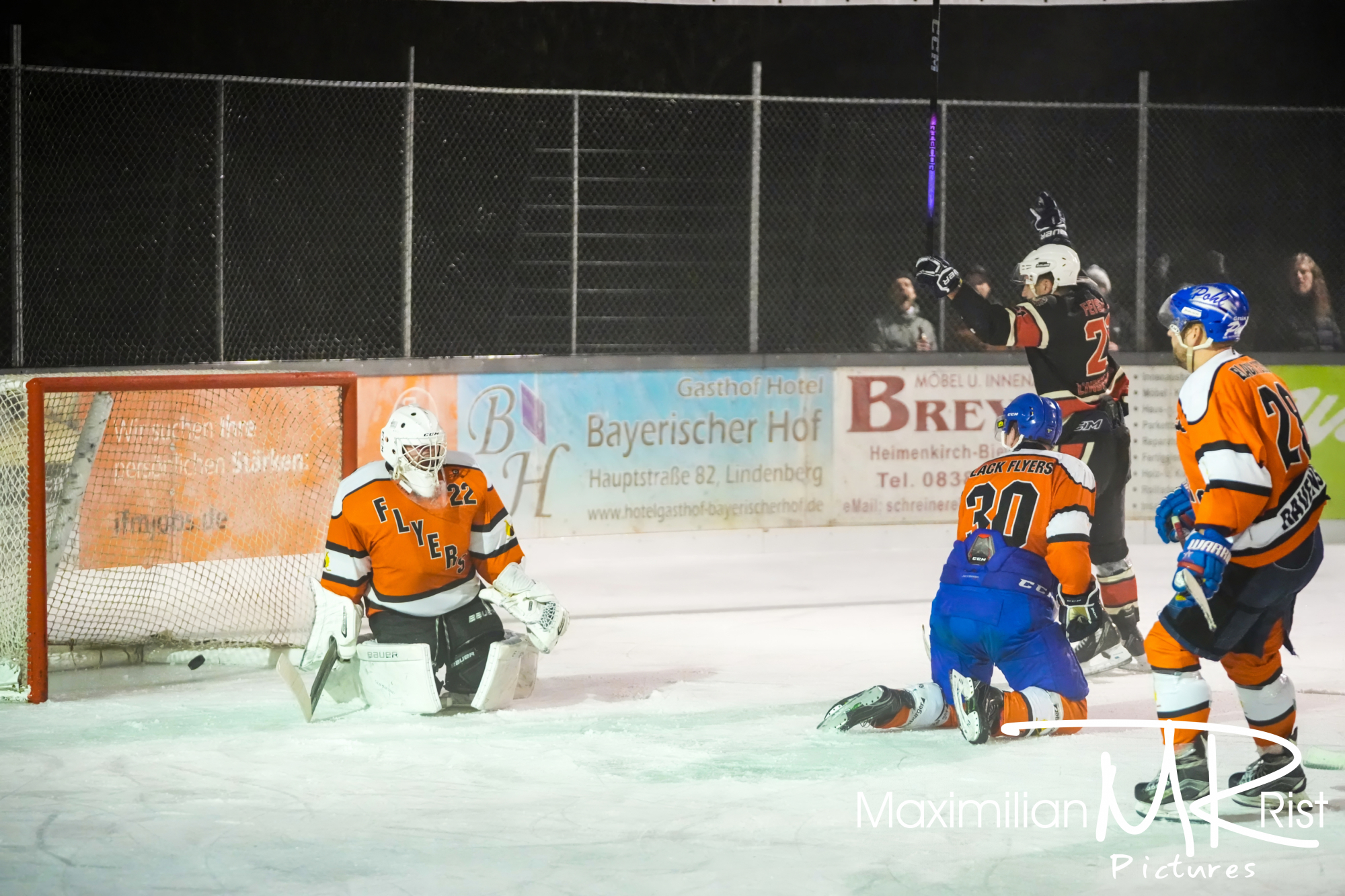 GER, Chiefs Lindenberg vs. Black Flyers Ravensburg, Eishockey, Westallgaeu Eishockey Liga, Finale, Division 1, Spielzeit 2024/2024,  17.02.24