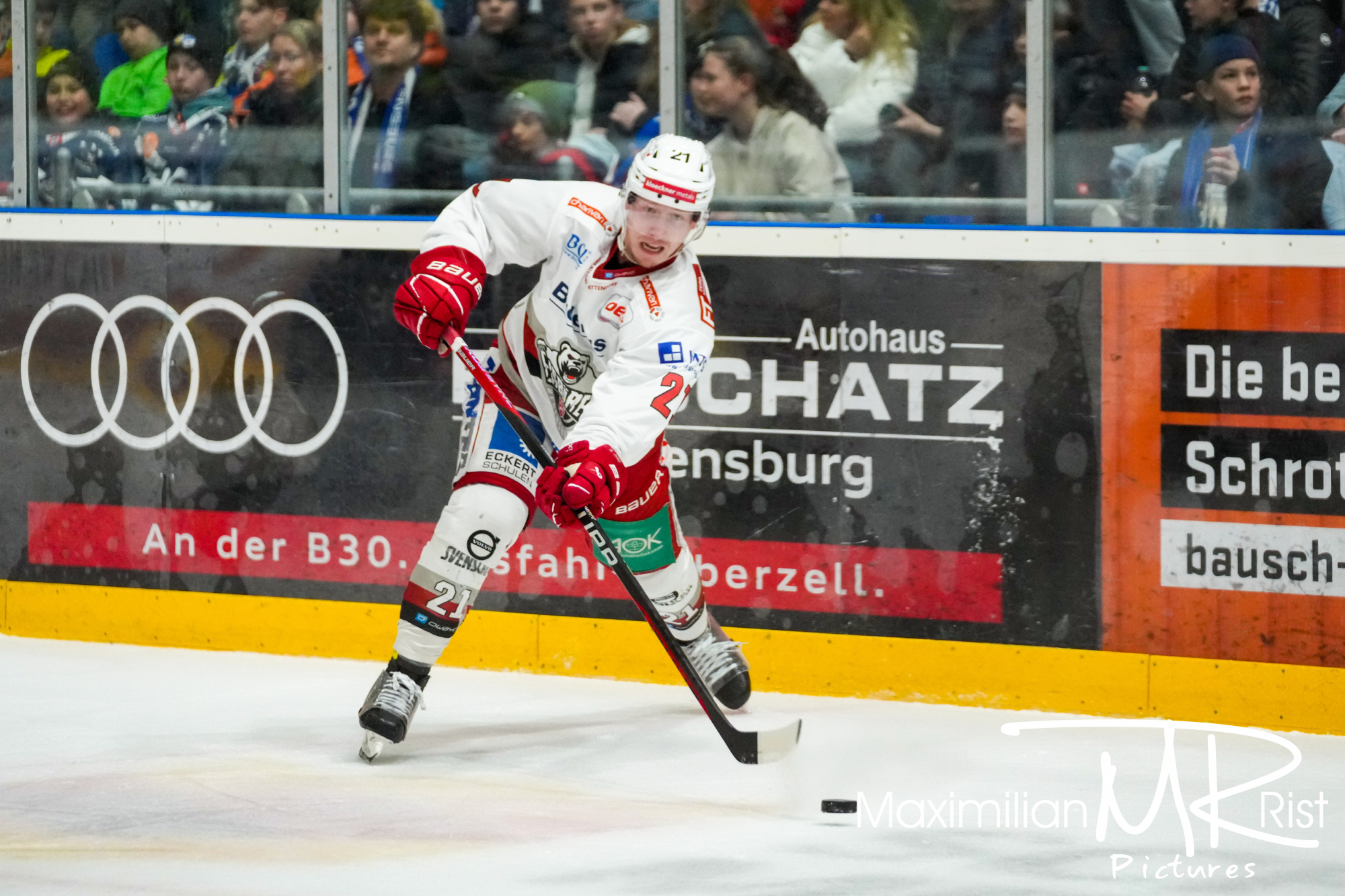 GER, Ravensburg Towerstars vs. Eisbaeren Regensburg, Eishockey, DEL2, Playoff Viertelfinale Spiel 2, Spielzeit 2024/2024,  15.03.24