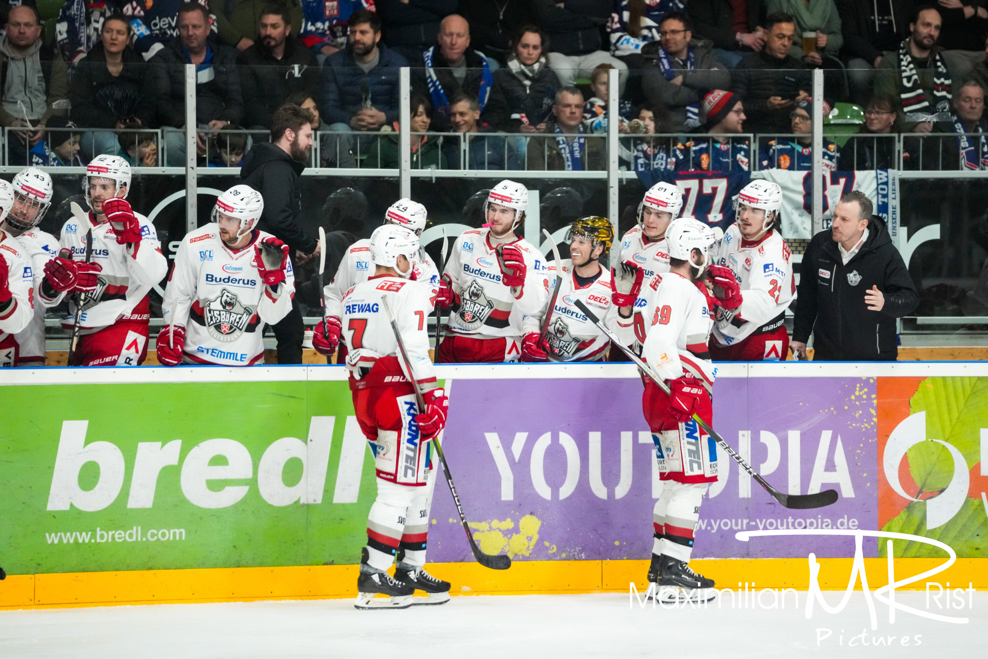 GER, Ravensburg Towerstars vs. Eisbaeren Regensburg, Eishockey, DEL2, Playoff Viertelfinale Spiel 2, Spielzeit 2024/2024,  15.03.24