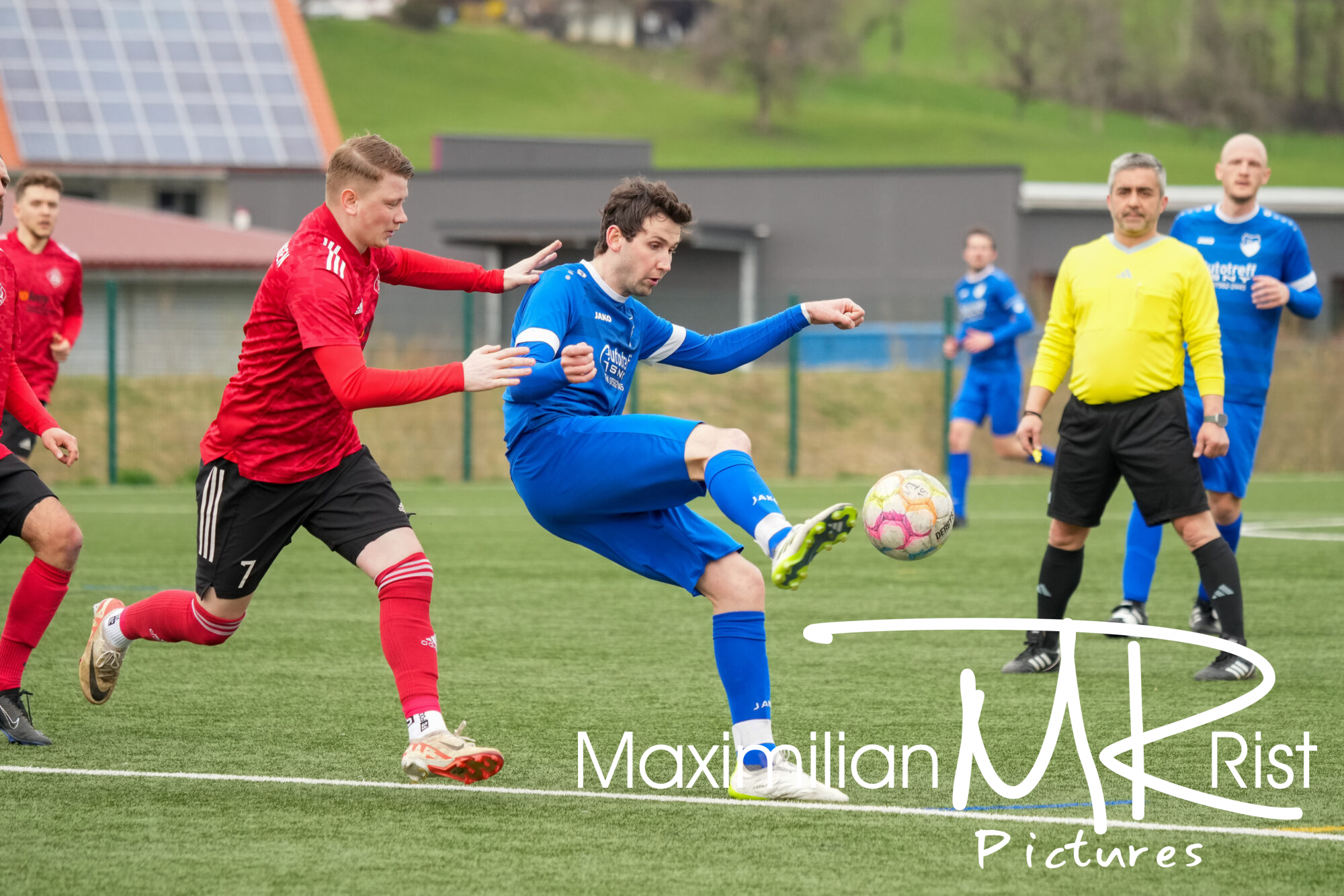 GER, SV Maierhoefen vs. SV Mochenwangen, Fussball, Bezirksliga Bodensee, 21. Spieltag, Spielzeit 2023/2024, 17.03.24