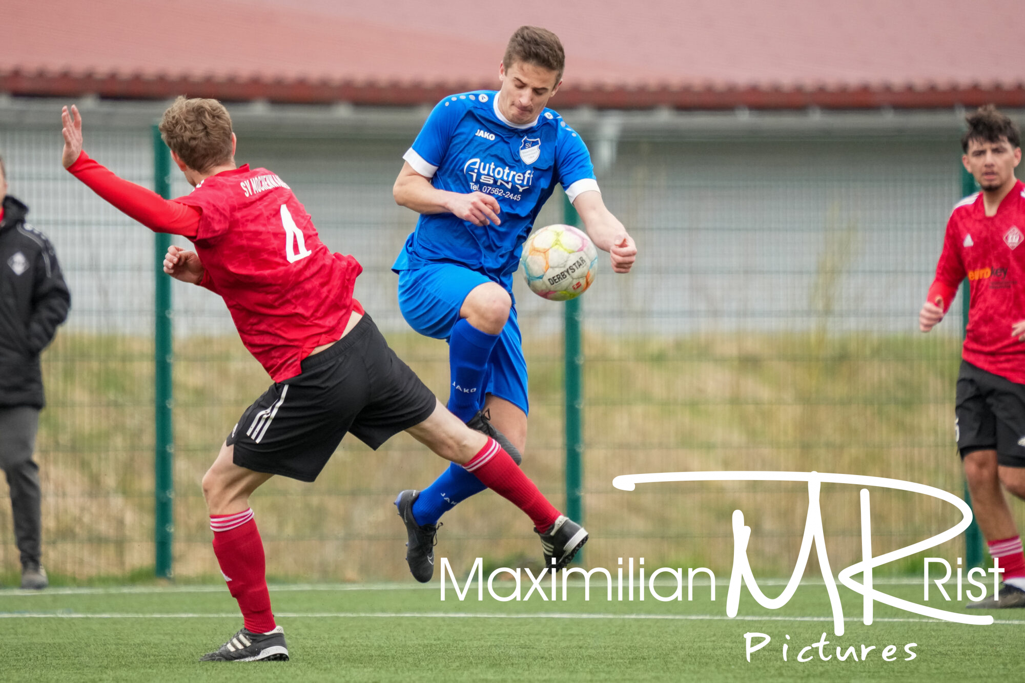 GER, SV Maierhoefen vs. SV Mochenwangen, Fussball, Bezirksliga Bodensee, 21. Spieltag, Spielzeit 2023/2024, 17.03.24