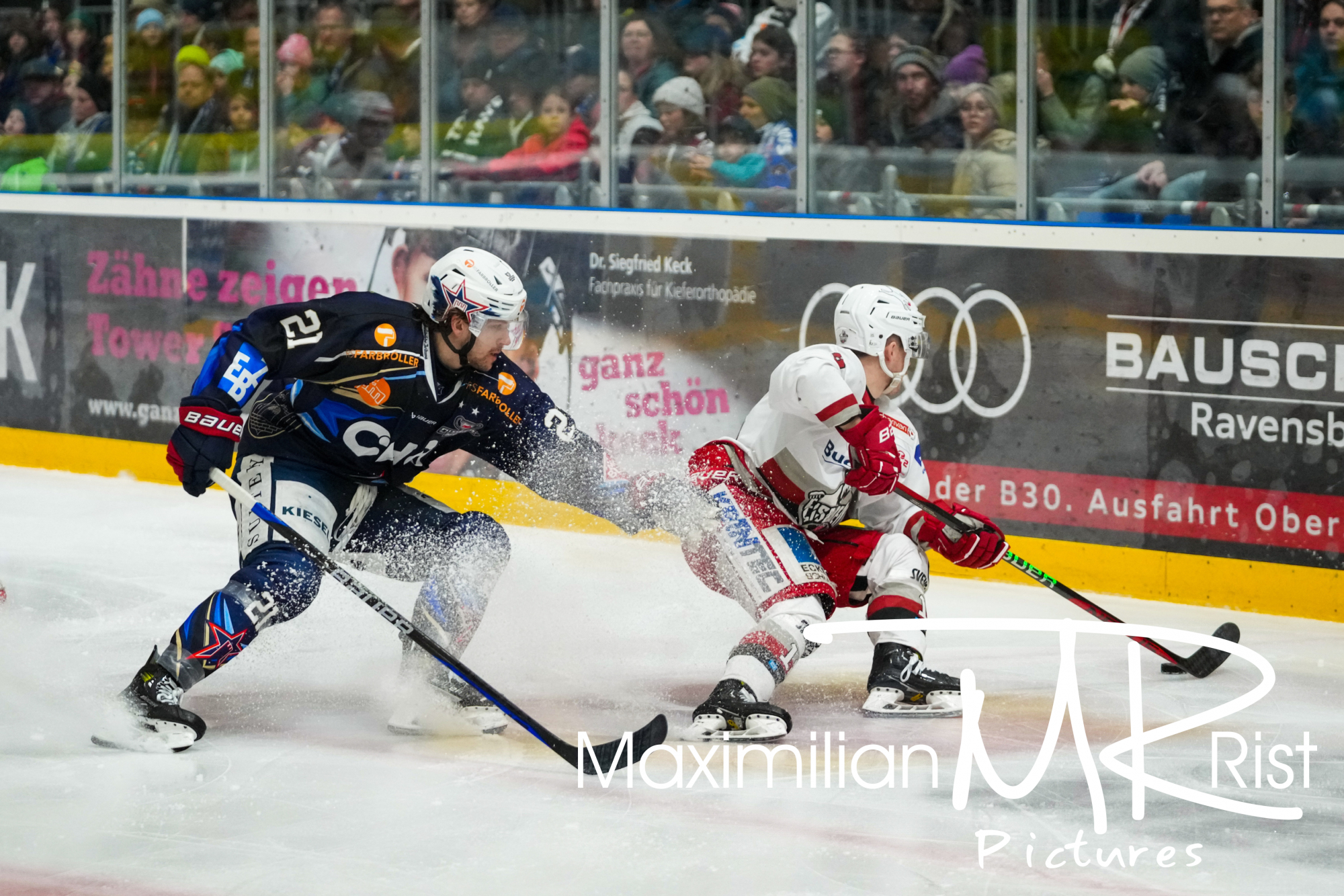 GER, Ravensburg Towerstars vs. Eisbaeren Regensburg, Eishockey, DEL2, Playoff Viertelfinale Spiel 6, Spielzeit 2024/2024,  24.03.24