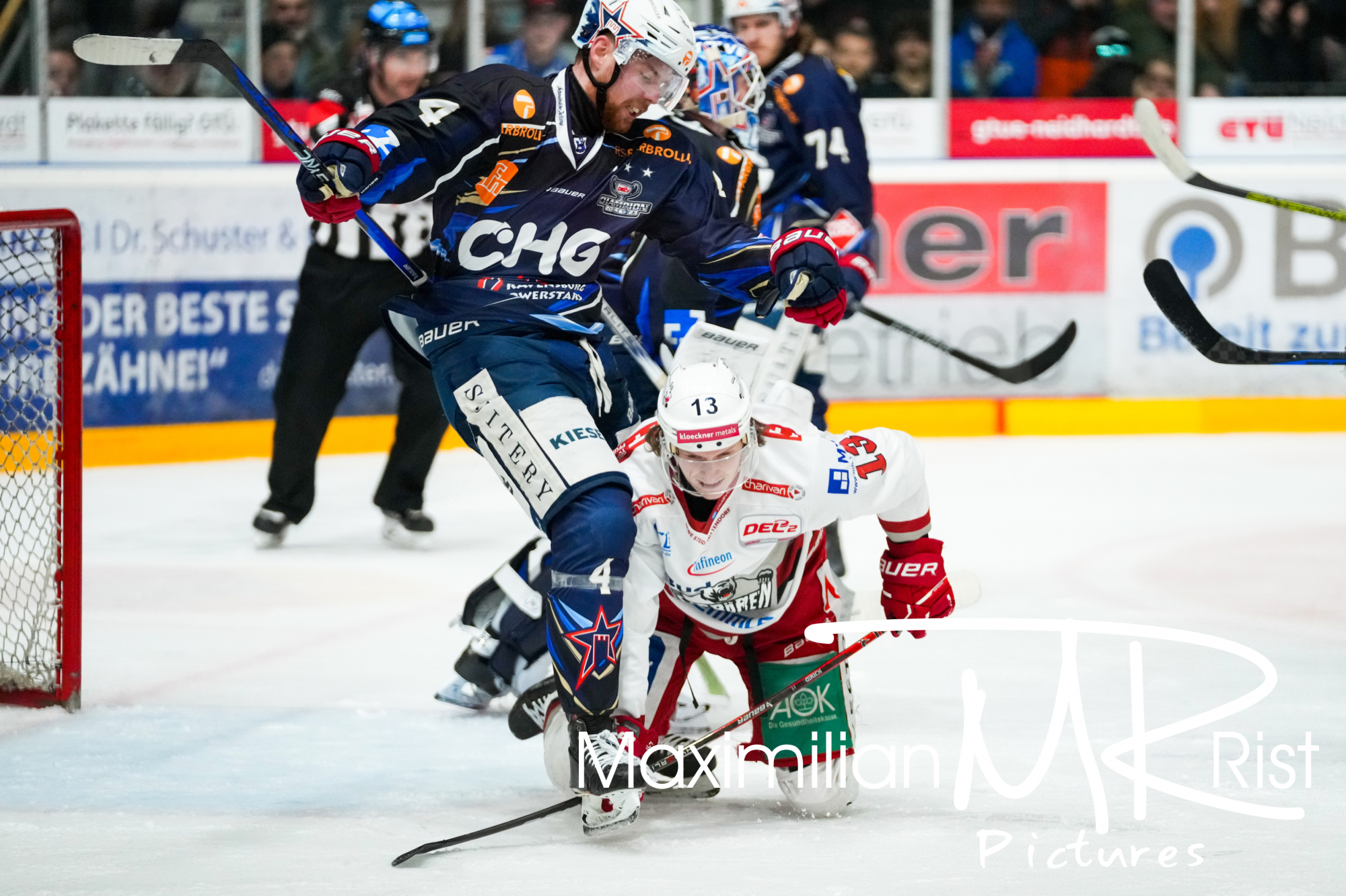 GER, Ravensburg Towerstars vs. Eisbaeren Regensburg, Eishockey, DEL2, Playoff Viertelfinale Spiel 6, Spielzeit 2024/2024,  24.03.24