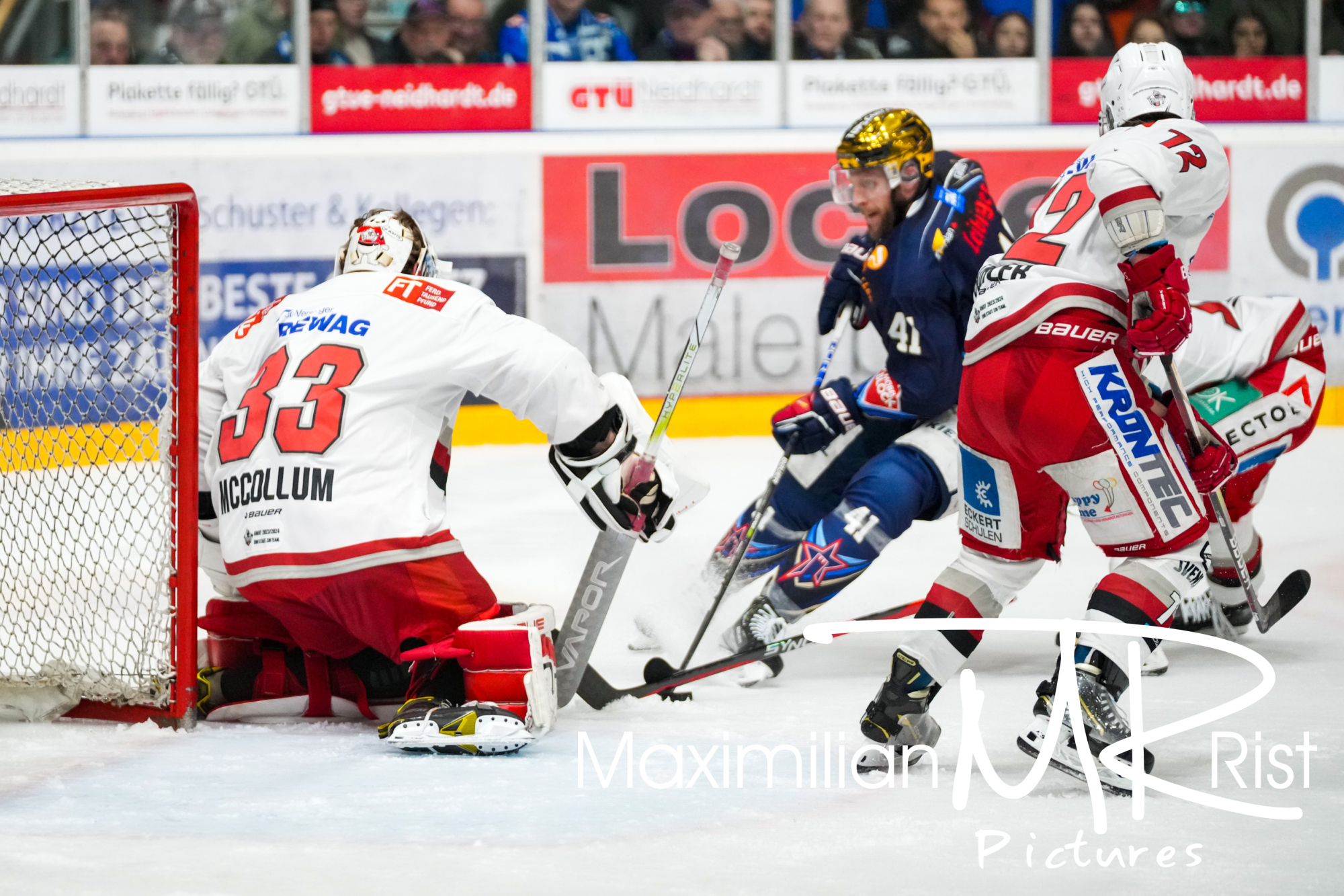 GER, Ravensburg Towerstars vs. Eisbaeren Regensburg, Eishockey, DEL2, Playoff Viertelfinale Spiel 6, Spielzeit 2024/2024,  24.03.24